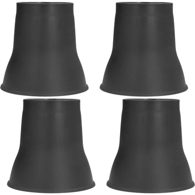 4 stuks Meubelverhogers 6 inch Hoornvormig Zwart Plastic Zware Verhoger voor Bed Sofa