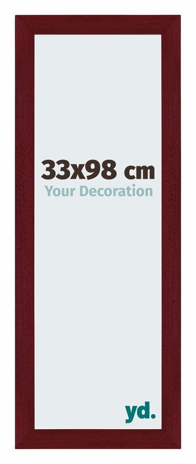Your Decoration - Puzzellijst 33x98 cm - Wijnrood Geveegd - Puzzellijst 500-1000 stukjes - MDF Fotolijst - Mura