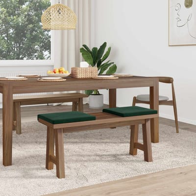 vidaXL - Bankkussen - 2 - st - fluweel - Donkergroen - Diepte - 35 - cm