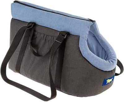 Ferplast Katten Draagtas, Honden Draagtas, Hondenrugzak, Verstelbare Handgrepen, Veiligheidsriem, Wasbaar op 30°, Max 10 Kg, 48 x 26 xh 26 cm, Hemelsblauw