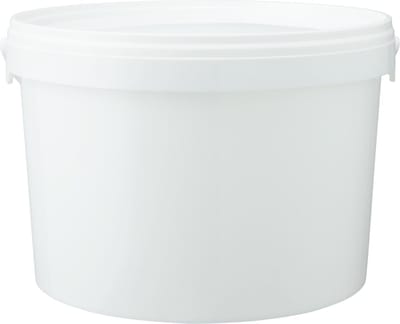 Lege Plastic Emmer Wit met Deksel  – 5 liter