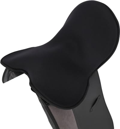 QHP - Zadelzitting Overtrek - Memory Foam - Van 16 tot 18 Inch - Zwart