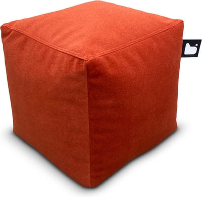 Extreme Lounging - b-box suede - vierkante poef - voor binnen - zacht suede stof - 40x40cm - rust