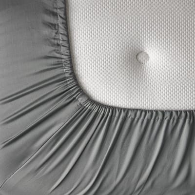 KOALA HUG Hoeslaken 100% Tencel lyocell satijn, leisteen grijs 160x200x30 – Temperatuurregulerend | Ventilerend & Absorberend | Anti-allergie & Hypoallergeen | Frisruikend | Zacht voor huid & haar | 100% Plantaardig | Plasticvrij