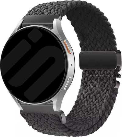 Strap-it Nylon smartwatch bandje 22mm met parachutesluiting - geschikt voor Samsung Galaxy Watch 1 46mm / Watch 3 45mm / Gear S3 - Huawei Watch GT 1/2/3/4/5 - 46mm - Polar Vantage M / Grit X / V3 - OnePlus Watch - Fossil Gen 5 (grijs)