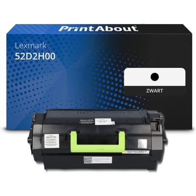 PrintAbout huismerk Toner 52D2H00 (522H) Zwart Hoge capaciteit Geschikt voor Lexmark