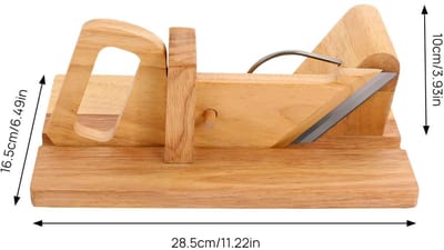 Allessnijder van Natuurlijk Eiken met Roestvrijstalen Mes - Cutter - Cutter Machine Keuken Klein - Worstsnijder voor Vlees en Voedsel