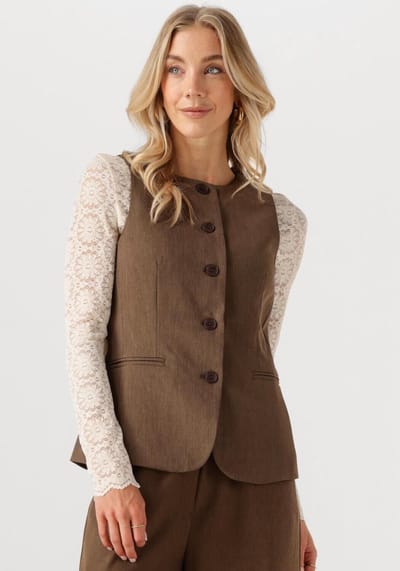 Ydence Gilet Mellie Blazers Dames - Bruin - Maat XS