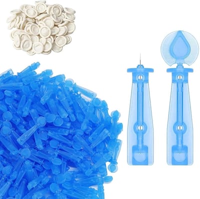 Steriele Pimple Needles en Finger Chains Set - Comedon Verwijdering Kit voor Huidverzorging, 0.01mm Fijne Naalden