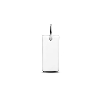 zilver gerhodineerd graveerhanger 17 mm 1340438