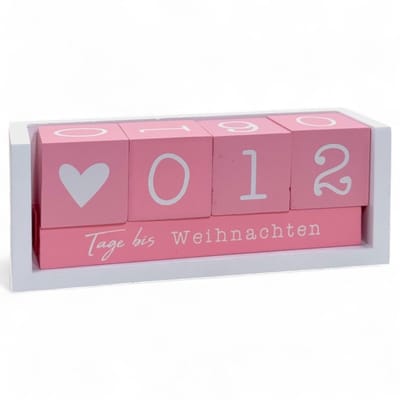 Dailygoods- Aftelkalender Zwangerschap - Houten Countdown Kalender met 4 Dobbelstenen - 432 Dagen Aftellen - Bruiloft/Verjaardag/Examen - Hoogwaardig Hout - Eenvoudig in Gebruik