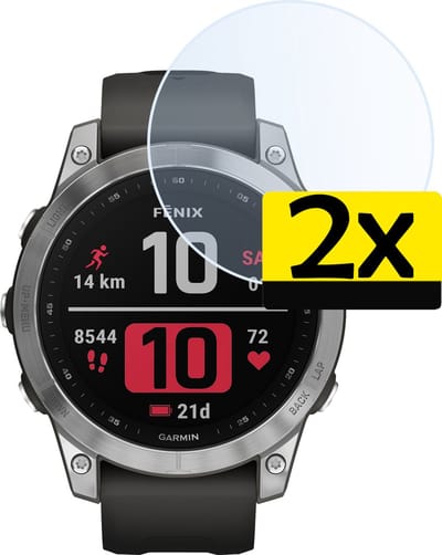Screenprotector - 2 Stuks - Geschikt voor Garmin Fenix 7 - Sterk & Shockproof - Tempered Glass - Beschermglas Screen Cover - Gehard Glas - Bescherm Protector voor Smartwatch
