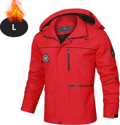 Bovista Windjas Voor Heren - Parka - Lente & Herfst - Jas - Volwassen - Windjack - Windbreaker - Outdoor - Buiten - Rood - Maat L