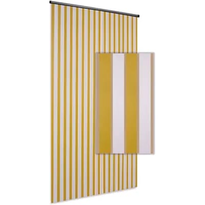 Degor Vliegengordijn - 90x220cm - Geel-wit - Huisdiervriendelijk