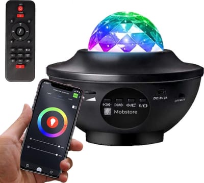 Sterren projector - Galaxy Projector - Sterrenhemel - Plafond Projector - Nachtlampje kinderen - Sterrenlamp - Met speaker en APP - 20+ kleurcombinaties - Mobstore
