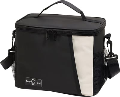 Rainbecom - Koeltassen – Lunchtas - 25x17.5x20 cm - 8.5 Liter - Zwart - Isolatie - 300D Kationisch Polyester - Handvat Riem - Koeltas - Lunch Bag - Geïsoleerde Koeltas - Picknicktas