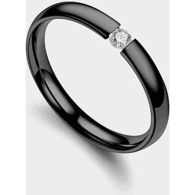 Europese En Amerikaanse Mode Open Liefhebbers Ring Micro Gezet Zirkonia Ring Eenvoudige Persoonlijkheid Roestvrij Staal Gezet Diamant Ring 9 gray