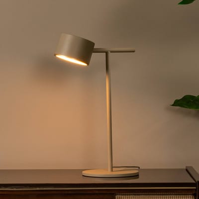Lucide GIAN - Tafellamp - LED Dimbaar - 1x9W 2700K - Taupe