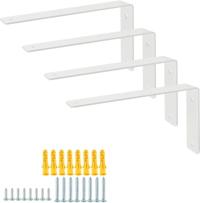 Dailygoods- Plankbeugels 125 mm - Zware Belastbare Beugels - Wandgemonteerde Hoekbeugels - Duurzaam Metaal - Ondersteuning voor Planken - Maximaliseer Opslagruimte - Planksteunen