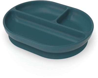 Ekobo - Siliconen verdeeld zuigbord - kinderborden - BPA-vrij blauw