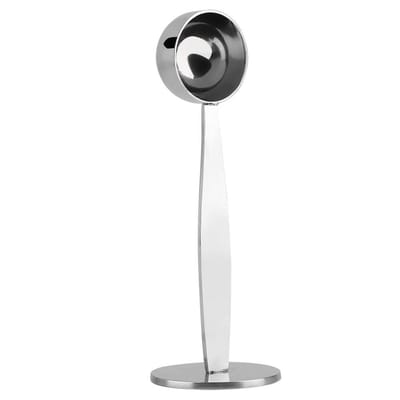 Dailygoods- Koffielepel 2-in-1 - Roestvrij Staal - 15 ml Maatlepel - Handgreep 14 cm - Ronde Bodem - Voedselveilig Materialen