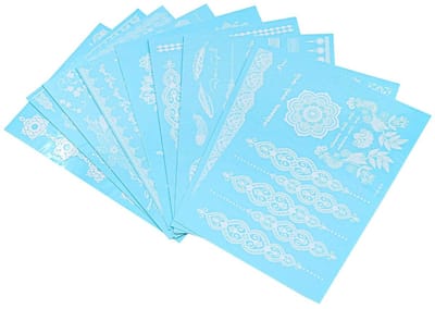 Dailygoods- Henna Tattoo Waterdicht - Tijdelijke Tattoo Stickers - 10 Stuks - Huidvriendelijk - Bloem/Mandala - Geschikt voor Bruiloft