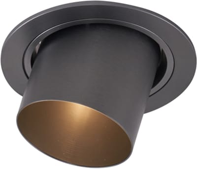 QAZQA installa - Moderne Inbouwspot - 1 lichts - Ø 9.2 cm - Gunmetal - Woonkamer | Slaapkamer | Keuken