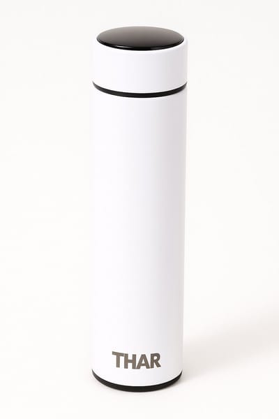 THAR Slimme Thermosfles 500ml – LCD Display & Dubbelwandig - Wit