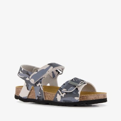 Hush Puppies jongens bio sandalen met camouflageprint grijs - Maat 24