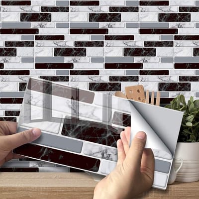Dailygoods - Wandtegel Stickers - Zelfklevende Muurdecoratie - Set van 27 - Voor Keuken Badkamer en Woonkamer - Eenvoudig aan te brengen en verwijderen