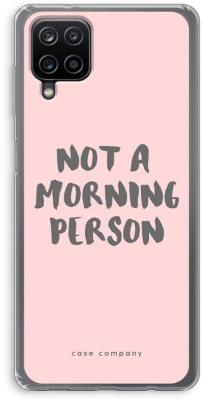 Case Company® - Hoesje geschikt voor Samsung Galaxy A12 hoesje - Morning person - Soft Cover Telefoonhoesje - Bescherming aan alle Kanten en Schermrand