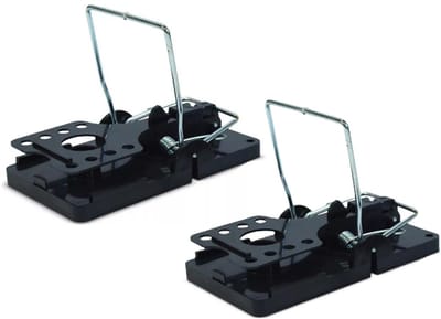 Rattenval - 2x stuks - rattenklem - kunststof - 14 cm - ongediertebestrijding
