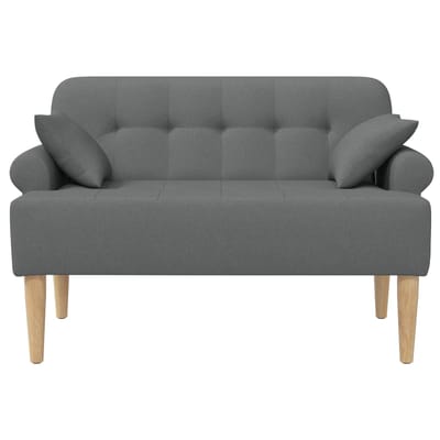 vidaXL - Lovingseat - met - knoopge - tuft - Donkergrijs - 120 - x - 65 - x - 79 - cm - Stof