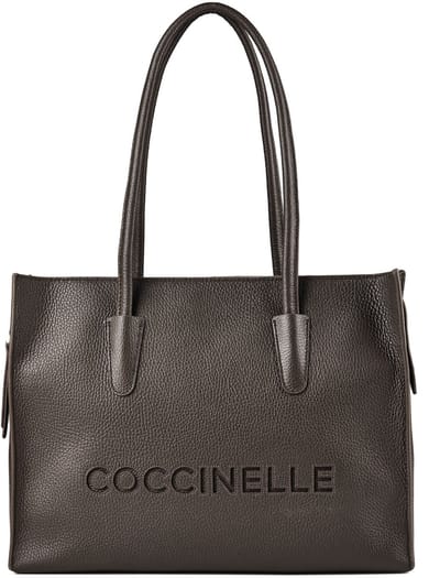 COCCINELLE Leren handtas Myrtha26 Handbag Grained Leather Fango donkergroen