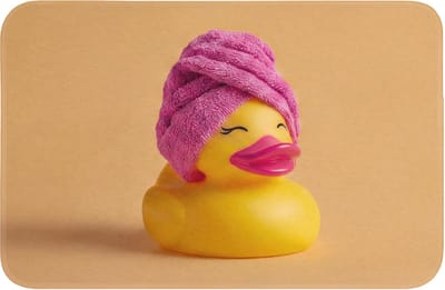 Badmat 60x40 cm - Antislip - Badeend - Handdoek - Kleurrijk - Badmatten voor badkamer - Badkamermat - Douchemat - Badkamer mat