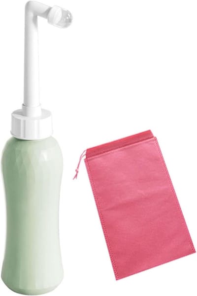 Bidet Fles - Draagbaar Bidet - Persoonlijke Hygiëne - Gekantelde Precisie Spuit - 500ml Capaciteit - Wit