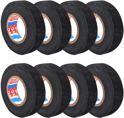 Dailygoods - Autokabelboom viltband, isolatietape, zwarte weefselband, plakband, zelfklevende stoffen auto elektrische band (1, 8)