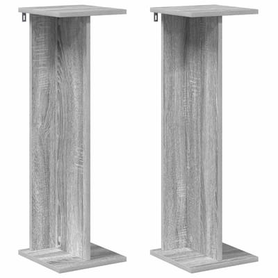 vidaXL - Plantenstand - 2 - st - Grijs - Sonoma - 25 - x - 25,5 - x - 80,5 - cm - Bewerkt - hout