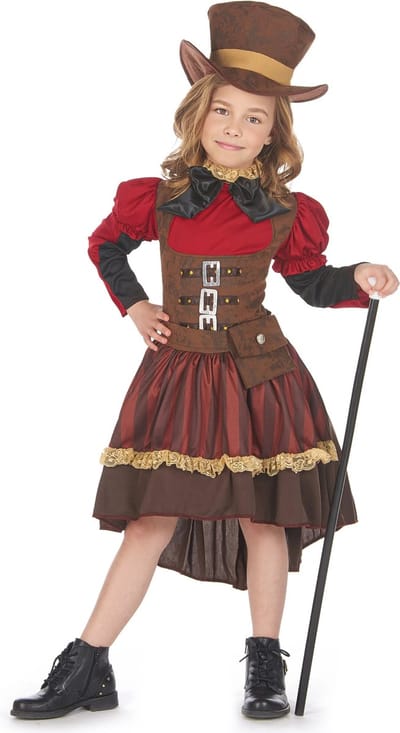 Vegaoo - Luxe steampunk kostuum voor meisjes