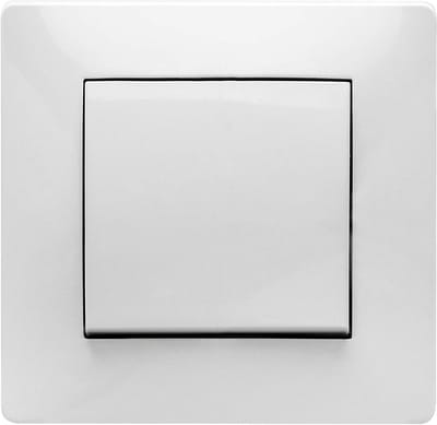Inbouwschakelaar - Wandschakelaar Lichtschakelaar - Licht Bediening - Volledig Halogeenvrij - 85 x 85 x 5 cm - Sneeuwwit