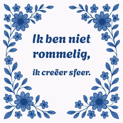 Spreuktegels - Tegeltje met tekst - Keramiek - Met ophangsysteem - 15 x 15 cm