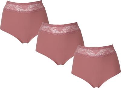 3-Pack Dames tailleslips met kant 808 J&C Terracotta - maat XXL