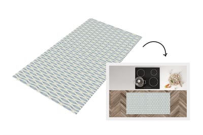 Keukenloper 120x60 cm - Keukenmat vinyl Design - Vintage - Abstract - Keukenmatten loper - Keuken vloerkleed tapijt