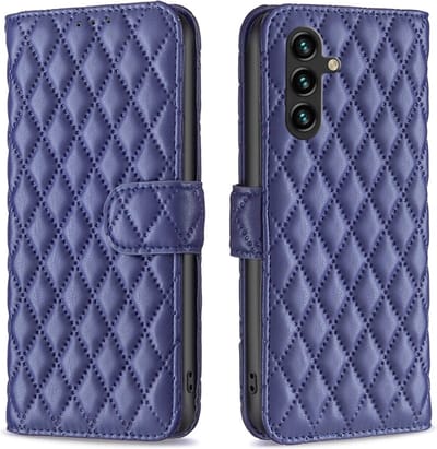 Coverup Hoesje - Geschikt voor Samsung Galaxy A16 Hoesje - Coverup Rhombus Book Case - Blauw