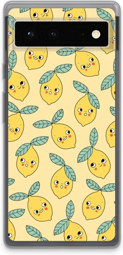 Case Company® - Hoesje geschikt voor Google Pixel 6 hoesje - Citroenen - Soft Cover Telefoonhoesje - Bescherming aan alle Kanten en Schermrand