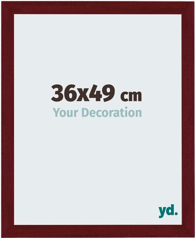 Your Decoration - Fotolijst 36x49 cm - MDF - Wijnrood Geveegd - Mura
