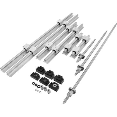 Ensemble de rails linéaires SBR20 + 3 vis à billes RM1605-350/650/1050mm Ensemble CNC Support de rail linéaire + BK/BF12 avec kit CNC BK/BF 12