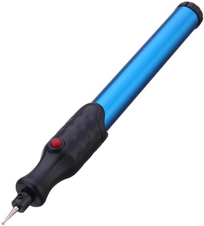Graveerpen Elektrisch - Crave Tool - Sieraden Personaliseren - Compact Ontwerp - 160mm Lengte - Blauw