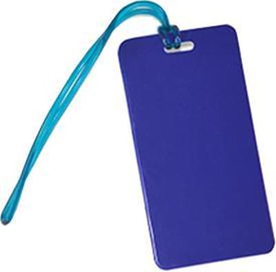 Misjuba - lost item - gevonden verloren - Kofferlabel / bagagelabel Blauw met QR-code