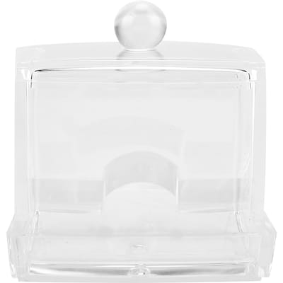 Acryl Transparante Wattenschijfjes Dispenser Opbergdoos Houder Desktop Cosmetische Make-up Case white